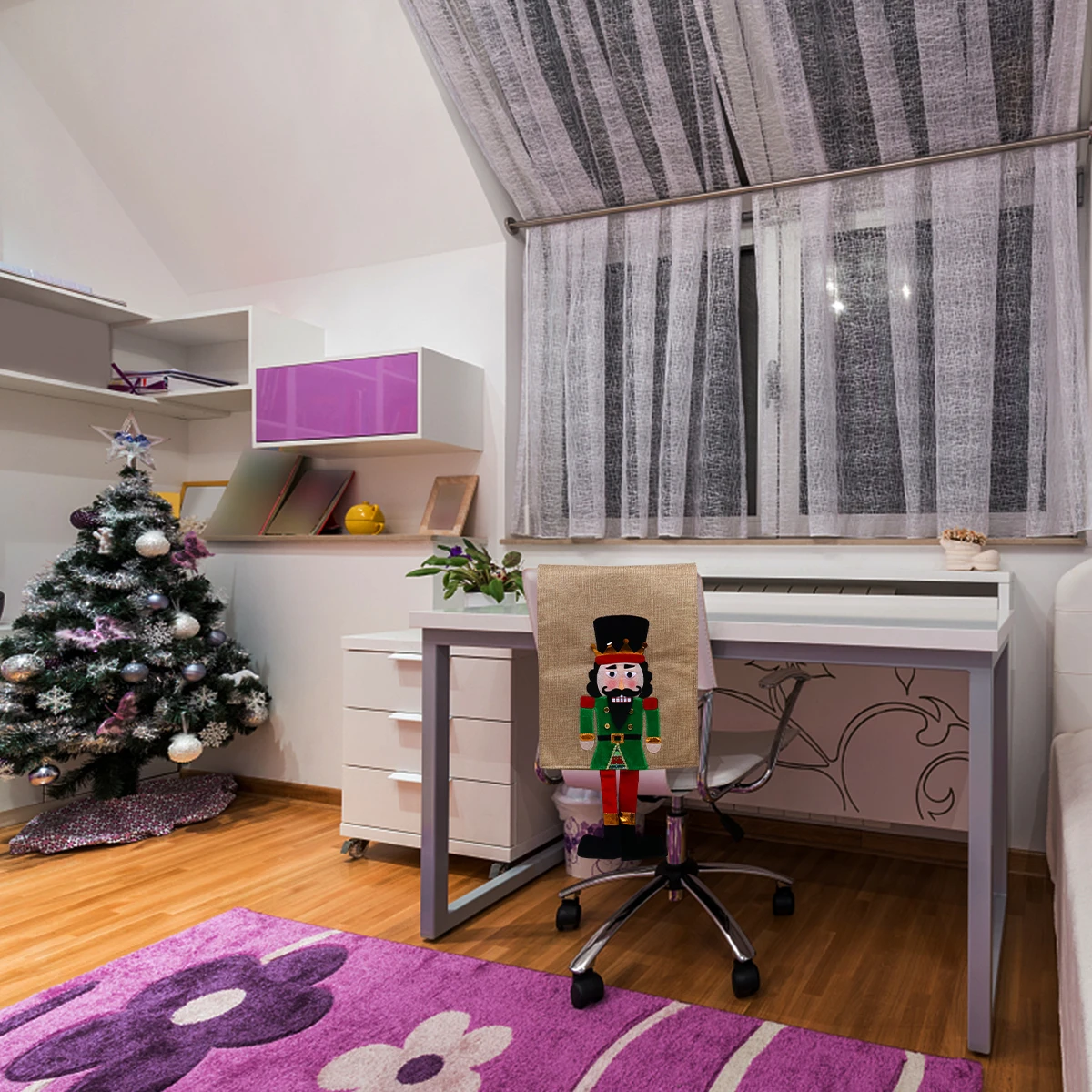 

Christmas Slipcover Xmas Back Cover Creative Chair Cover For Home Banquet Ceremony Cloth Material Festive Design Elegant