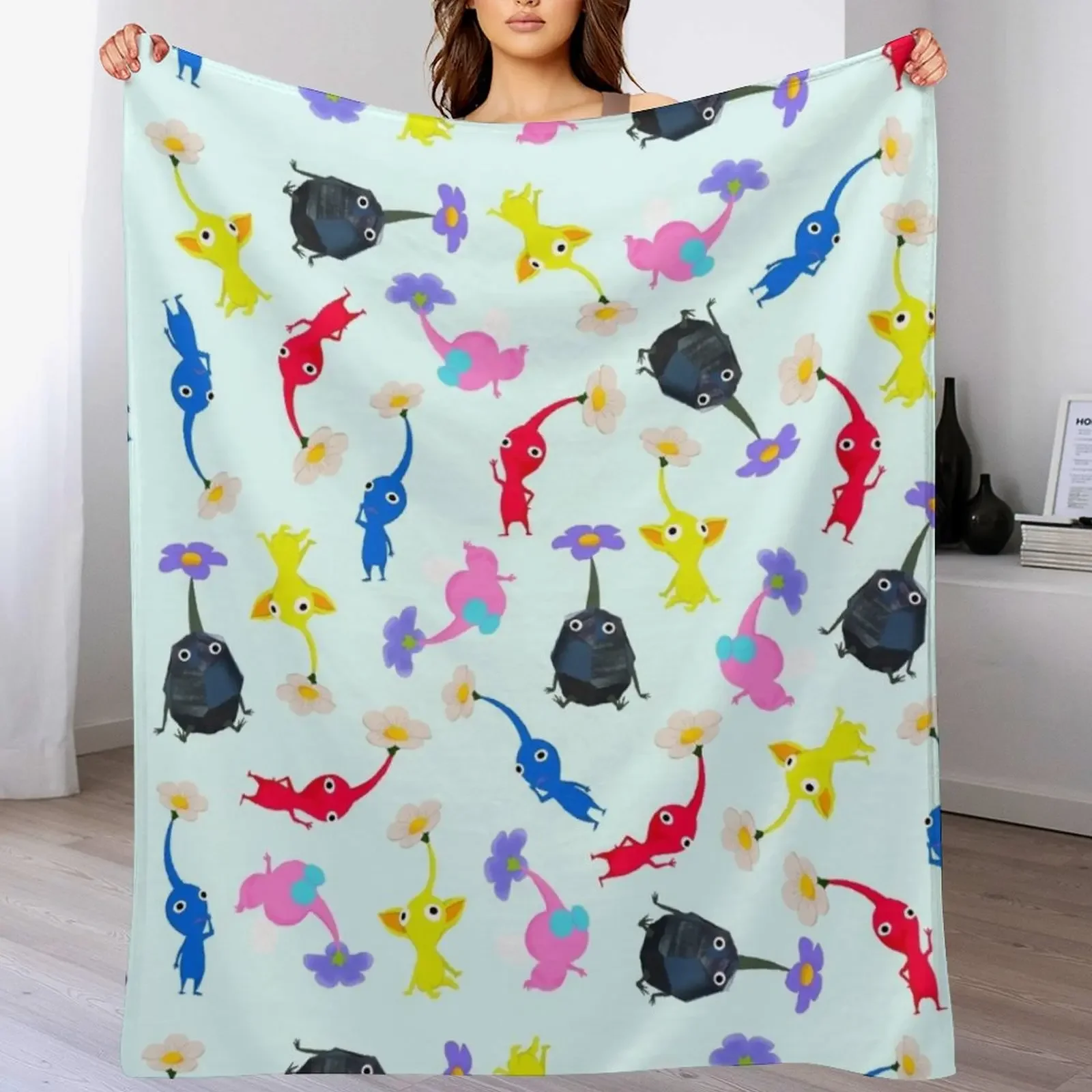 

Pikmin Throw Blanket Sofa Quilt Travel Nap Soft Blankets