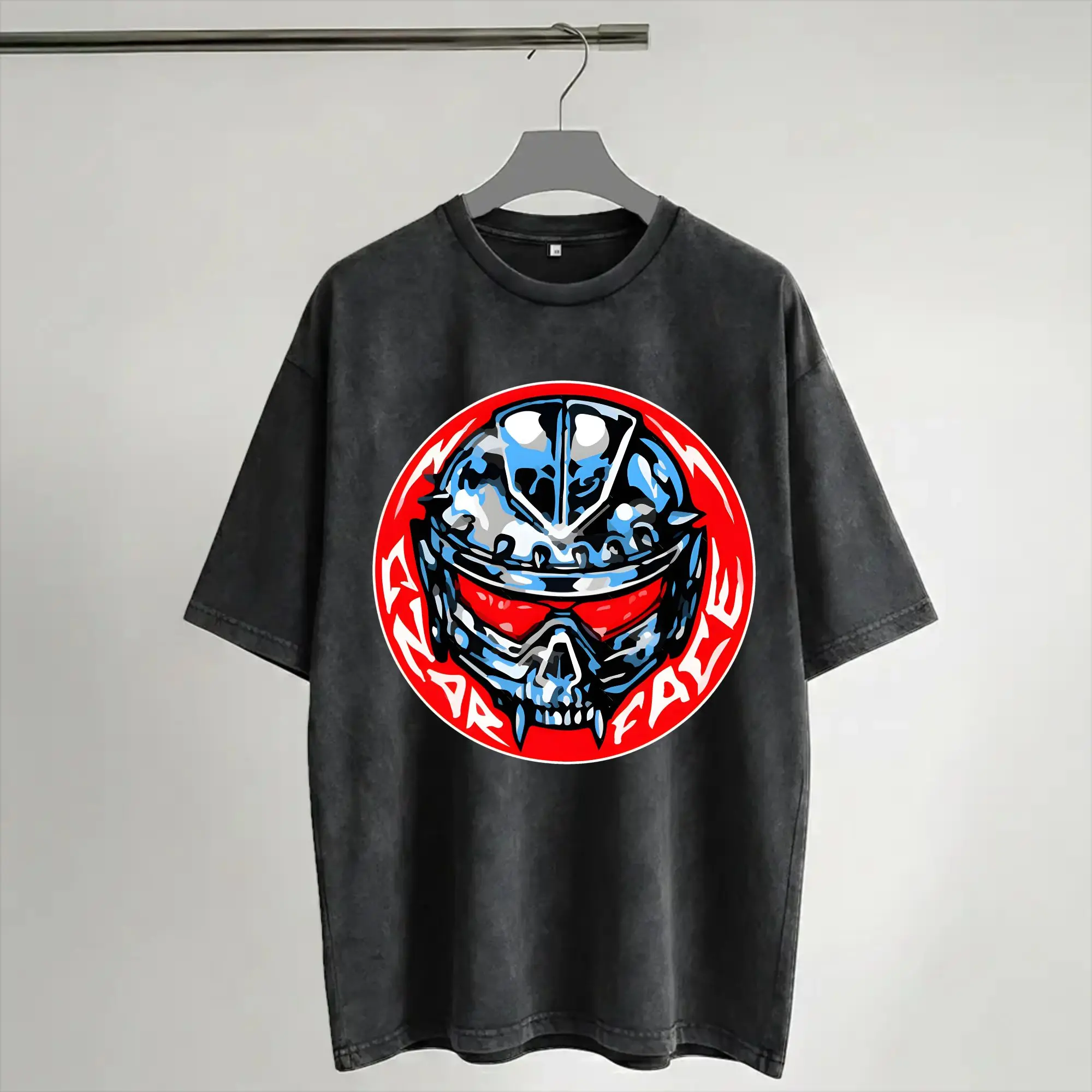 Czarface  T Shirts Hip Hop Washed Short Sleeve Street T-Shirts  Vintage Men Women Streetwear Graphic Printed Tees