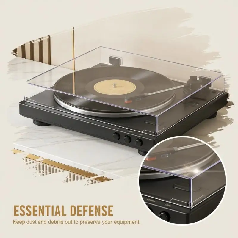 Clear Acrylic Turntable Dust Cover AT-LP120XUSB AT-LP120XUSB-BK AT-LP120XBT-USB 3mm Thick Scratch Record Player Lid Protector