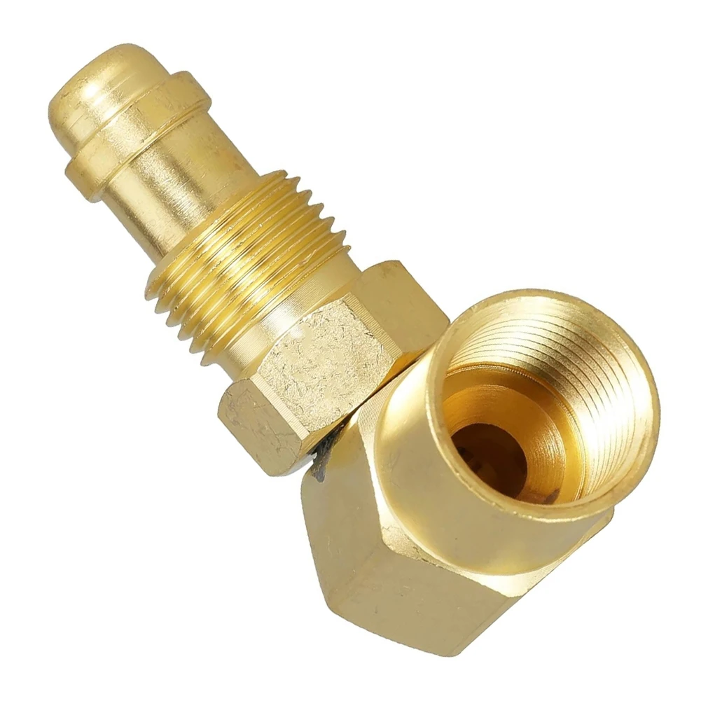 90 Degree Brass Elbow Connector AW-407 CGA 032 Nut/NIP 032 Body for TIG MIG Welding Equipment Gas Line Connection