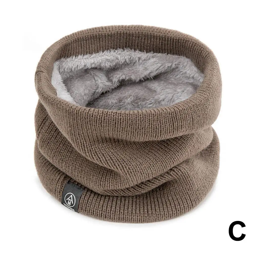 New Fashion Women Knitted Scarf Solid Cashmer Like Snood Fur Scarfs Men Scarves Thick Unisex Lady Neck Wool Warm Winte O8H4