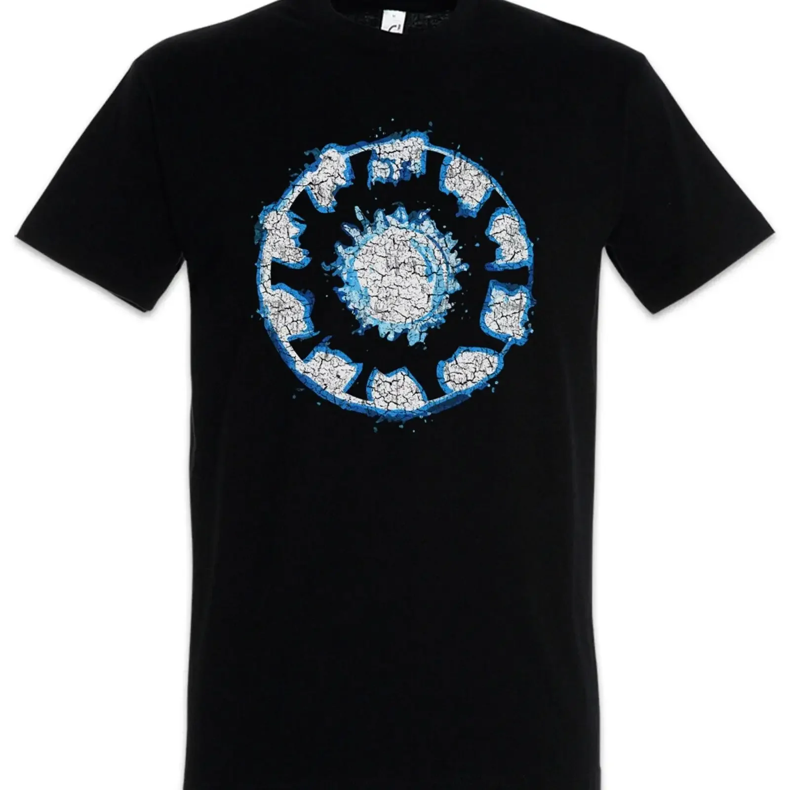 Camiseta Iron Arc Reactor con Símbolo Tony Stark Industries, Estilo Vintage, Lavada, Suave, Versátil, Elástica y Cómoda