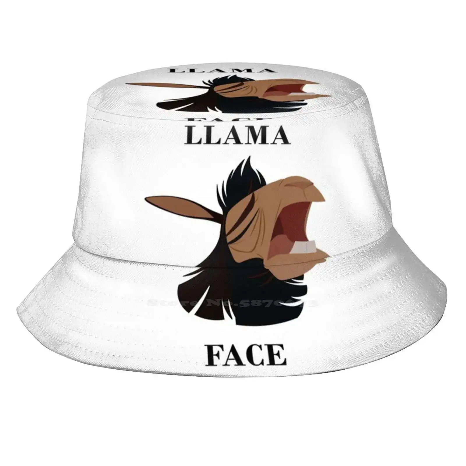 Llama Face! Outdoor Sun Fishing Panama Hats Kuzco Emperors New Groove Llama Face Drama Llama Cartoon Funny David Spade