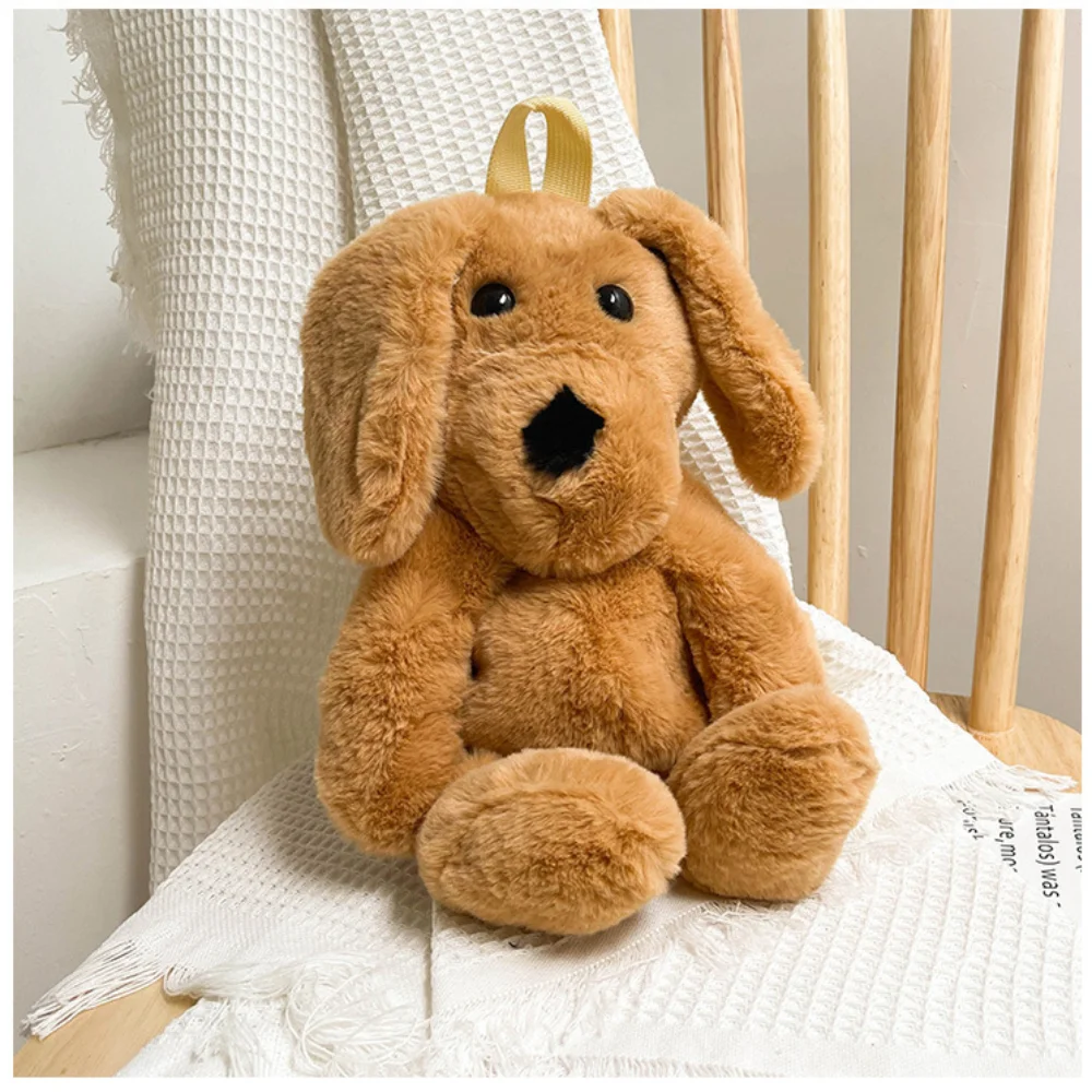 Cartoon Cute Dog Plush Backpack Animal Plush Toy Soft Stuffed Shoulder Bag Backpack Toys Children Girls Birthday Gift Kawaii