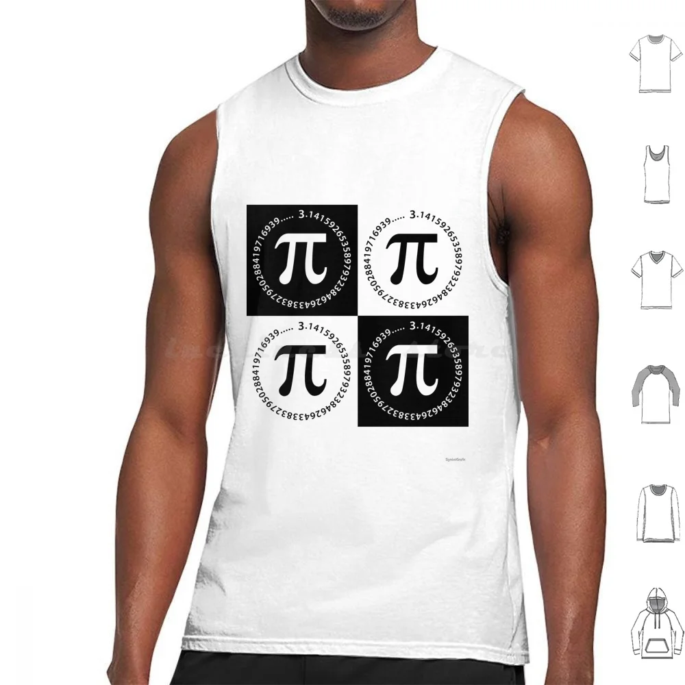 Pi Symbol Pattern Tank Tops Vest Sleeveless Pi Number Pi Symbol Pi Sign Pi Day Irrational Number Math Geek Fraction Nerd