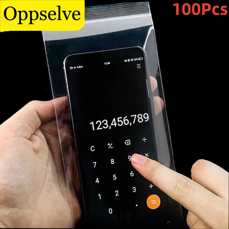 100 מחשבים שקופים שקופים טלפון נייד שקופים zipper עצמי מנעול עמיד למים לכיסוי טלפון 11 12 13 14 15 16 פרו מקס פלוס