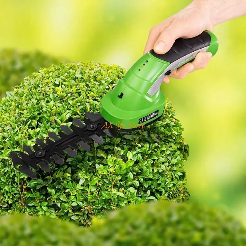 

2 In 1 Cordless Electric Hedge Trimmer Rechargeable Handheld Household Lawn Shrub Weeding Pruning Mower Garden Tools