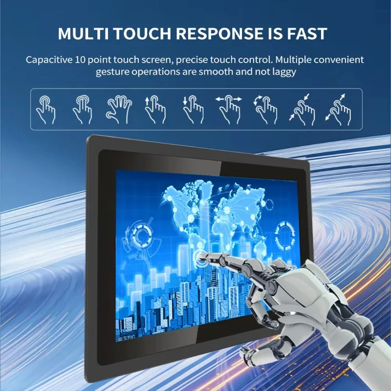 15.6 21.5 Inch Industrial All in One Cheap Computer Capacitive Embedded Touch Screen Pc Linux Android Rk3568 Industrial Panel Pc