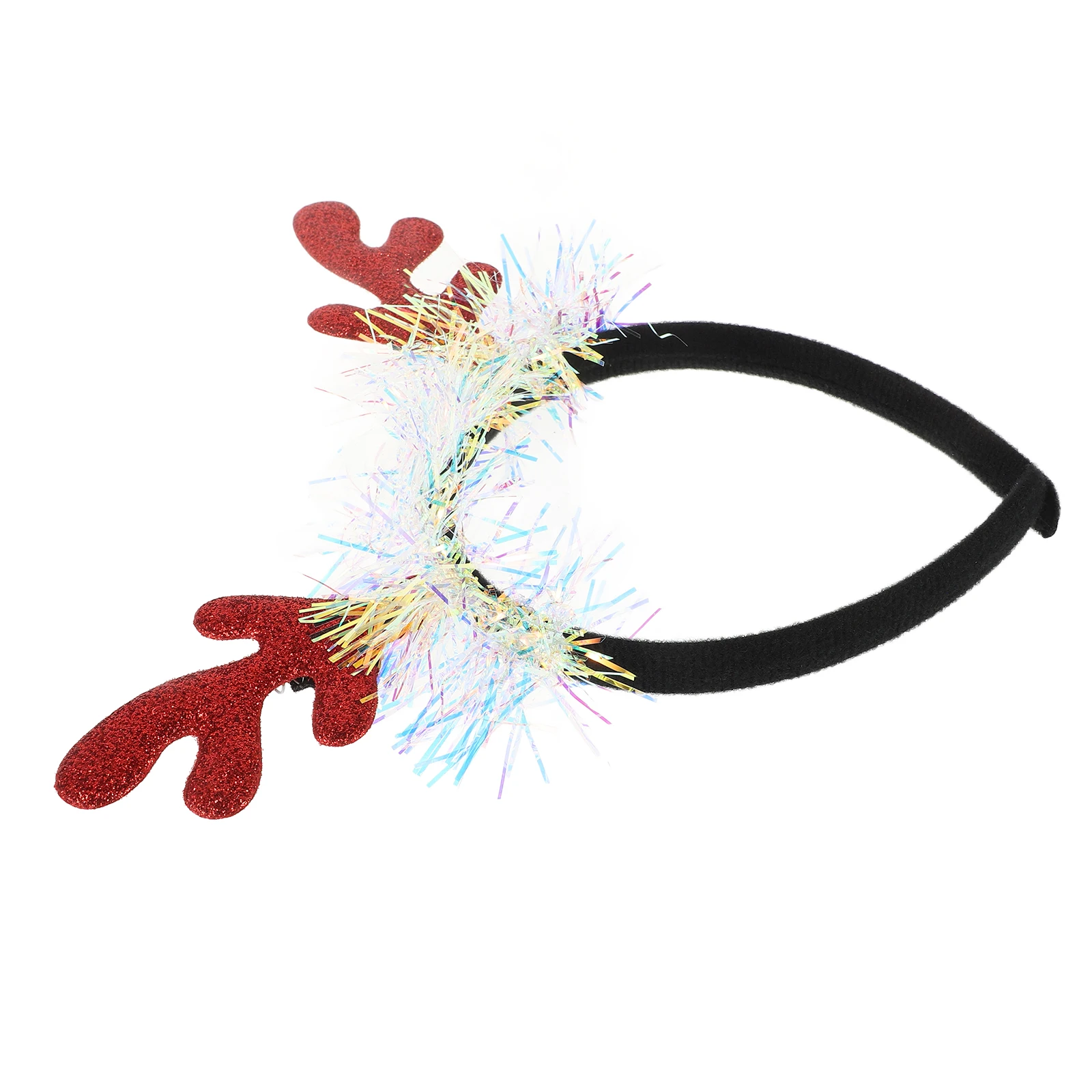 

Christmas Headband with Iridescent Reindeer Antlers Festive Hair Decoration for Holiday Events Cosplay Party Supplies