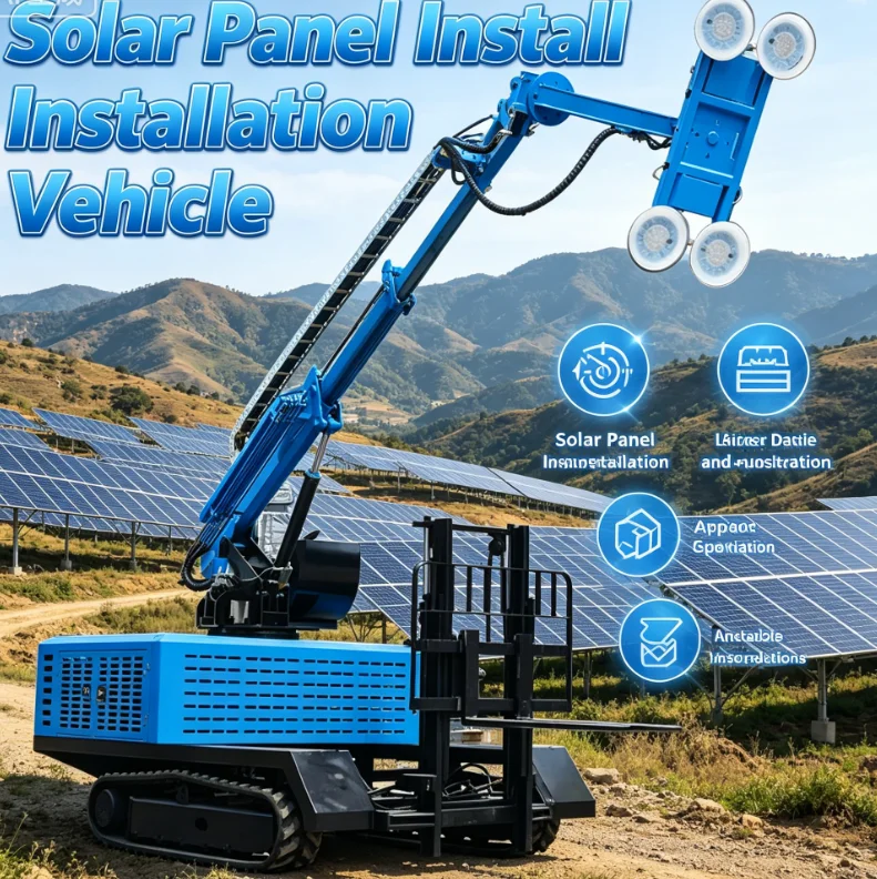 Customized CE Certified Diesel Powered Photovoltaic Panel Installation Robot Solar Panel