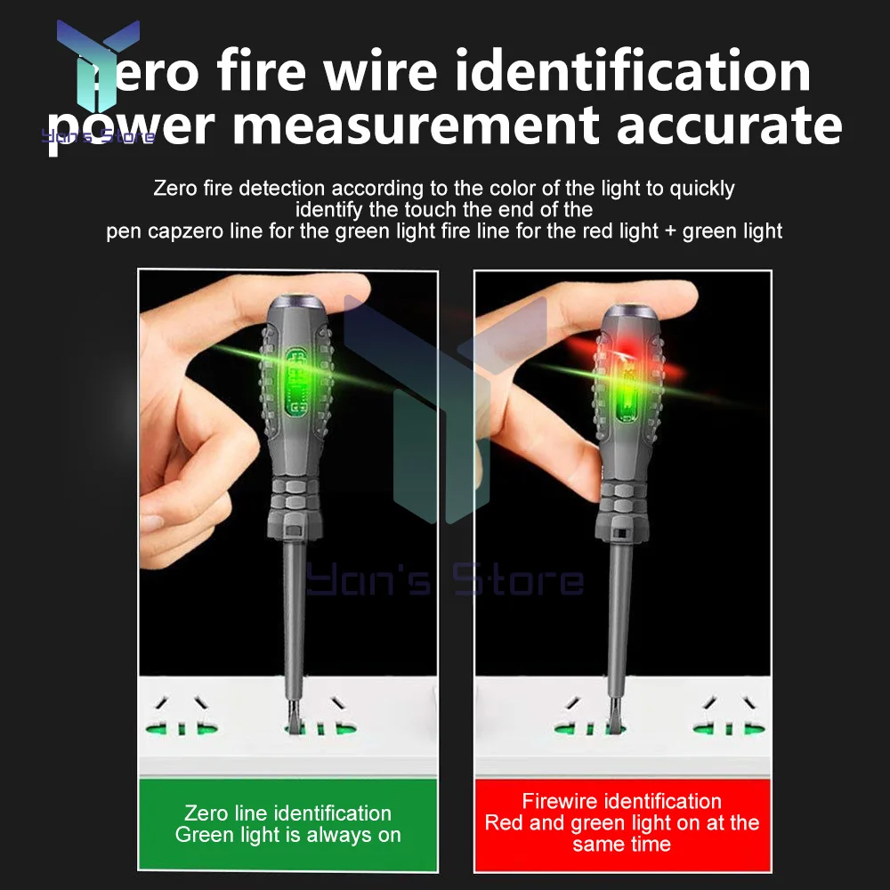 Digital Voltage Tester Pen Non-contact Induction Test Pencil Voltmeter Power Detector Electrical Screwdriver Indicator 12-220V