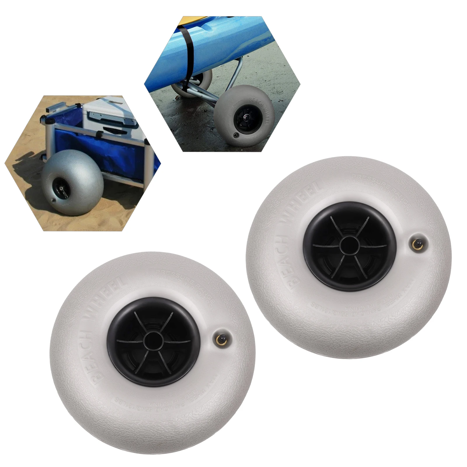 

10 дюймов пляжная шина, 2 шт., шины для тележки для каяка, тележки для каноэ, багги, хороший помощник для транспортировки товаров