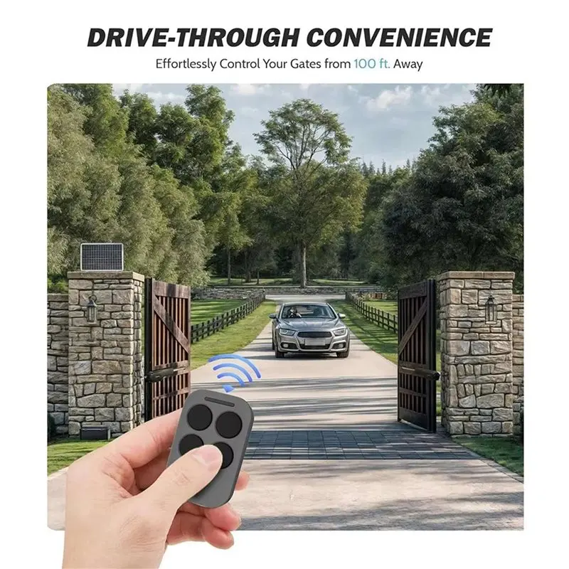 A98T 4X 433.92Mhz Rolling Code Remote Control For Automatic Swing Sliding Gate Opener Wireless Remote Long Distance Reception