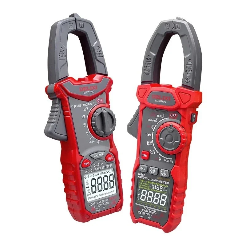 Digital clamp meter, multimeter, high-precision automatic digital display ammeter, electrician AC/DC clamp current meter