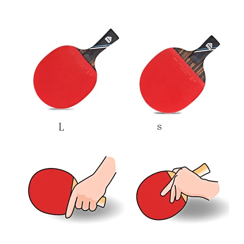 (2 Stück/Paar) Huieson Tischtennisschläger 5/6 Sterne Hochelastischer Hochwertiger Trainingsschläger Pingpong-Schläger-Set (ohne Bälle) – Detail 8