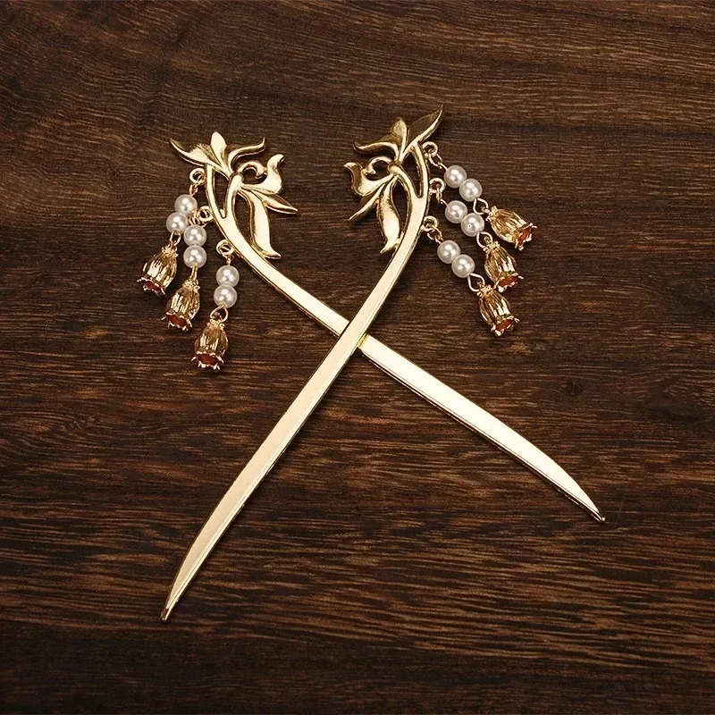 Creative Ancient Classic Hairpins Tassels Steps Pans Hair Super Immortals Ancient Internet Celebrity Costumes Headdresses
