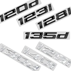 Autocollant de voiture noir brillant avec emblème ABS, insigne de carrosserie, décor de coffre, BMW 114i, 141d, 116i, 116d, 118i, 118d, 120i, 120d, 123d, 125i, 125d