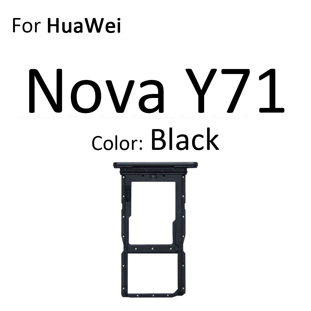 Sim Card Micro SD Card Tray Socket Holder Slot Container Connector For HuaWei Nova Y71 Y72 Y91 Parts