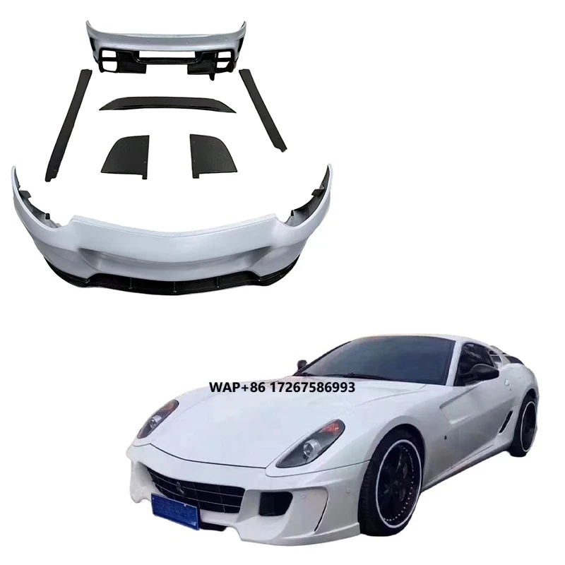Applicable to 599GTB for Upgrading to V-style Carbon Fiber Body Kit, Including Front Bumper and Rear Spoiler