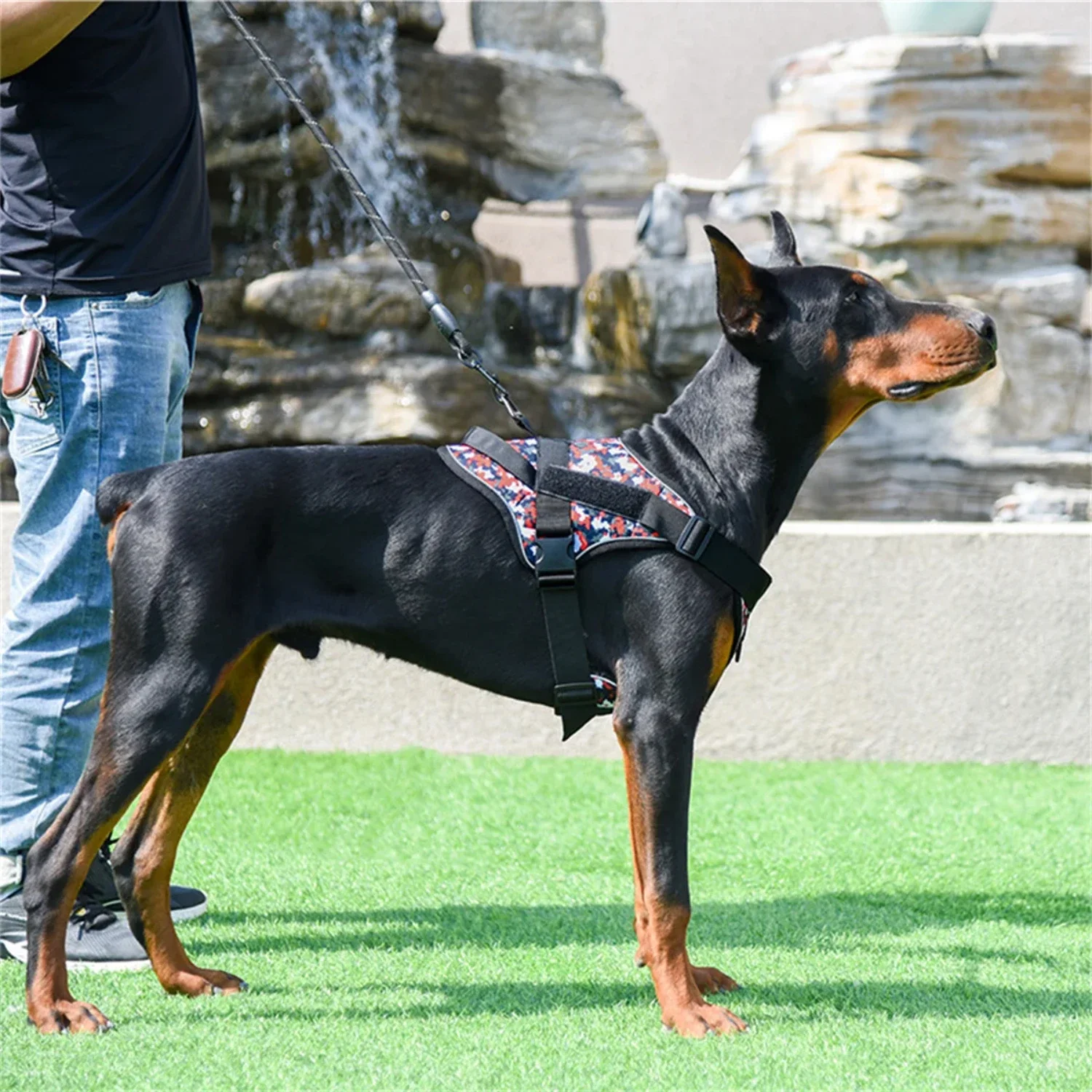 Poitrine réglable en émail pour chien, coutures personnalisées, côtes respirantes, SFP pour chiens, fournitures pour animaux de compagnie