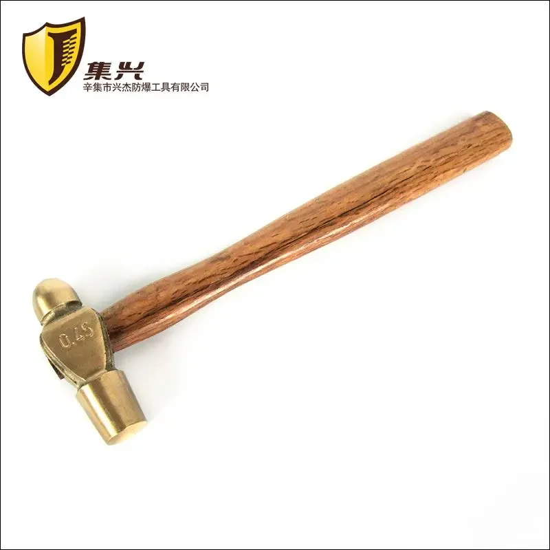 Nail Hammer, Copper Hammer, Hand Hammer, Wooden Handle, Round Head Hammer, Explosion-proof, Safe, and Sparkless Hand 1P-3P