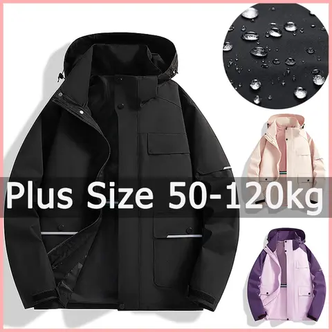 130KG Plus Size Women Coat Outdoor Jacket Waterproof Windbreaker 7XL 8XL Women Clothing Chaqueta Mujer Veste Grande Taille Femme