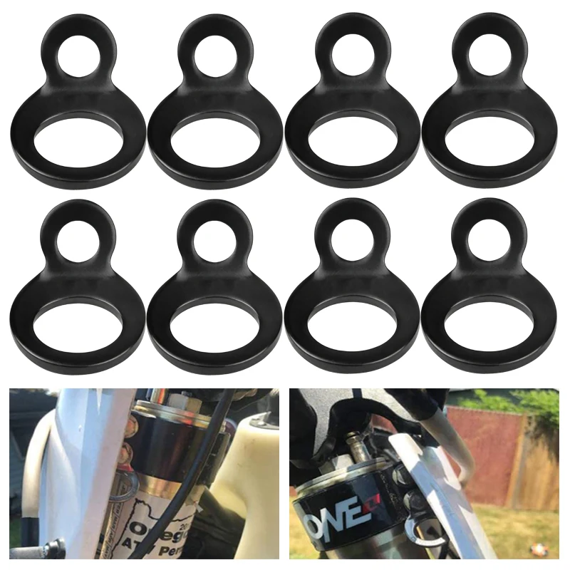 20pcs O-shaped Tie Down Strap Rings Stainless Steel Anchors Hooks Fixed Lashing Ring Motorcycle Dirt Bike ATV UTV Supplies