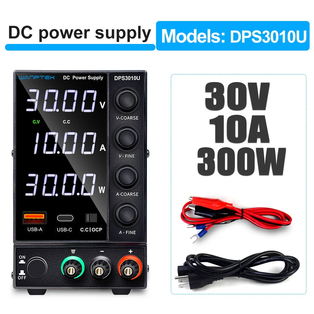 Verstelbare DC Voeding 30V 5A 10A 60V 120V 3A LaboratoriumBench Stroombron Switching Gestabiliseerde LCD voeding regulator