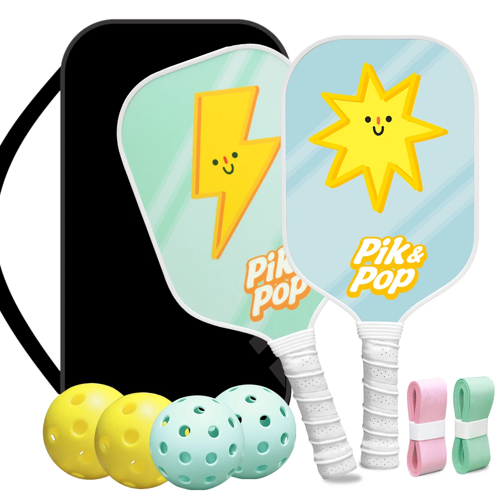 

All-in-One Portable Pickleball Set 2 Honeycomb Paddles, 4 Balls, Carry Bag for Travel, Outdoor & Indoor Games