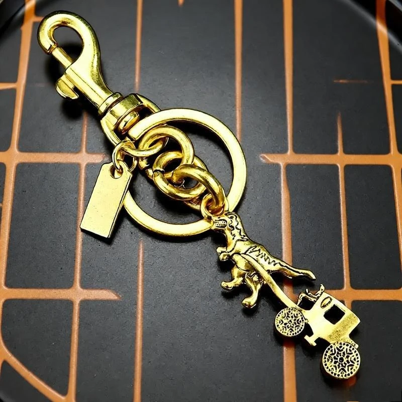 

Креативный кулон для сумки-каретки из сплава, женский динозавр, тянущий брелок-подвеска-каретка