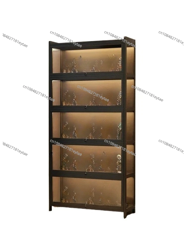 Figure Cabinet With Lock Acrylic Dust Proof Display Rack Model Storage Box Bubble Mart Storage Blind Box Organizer