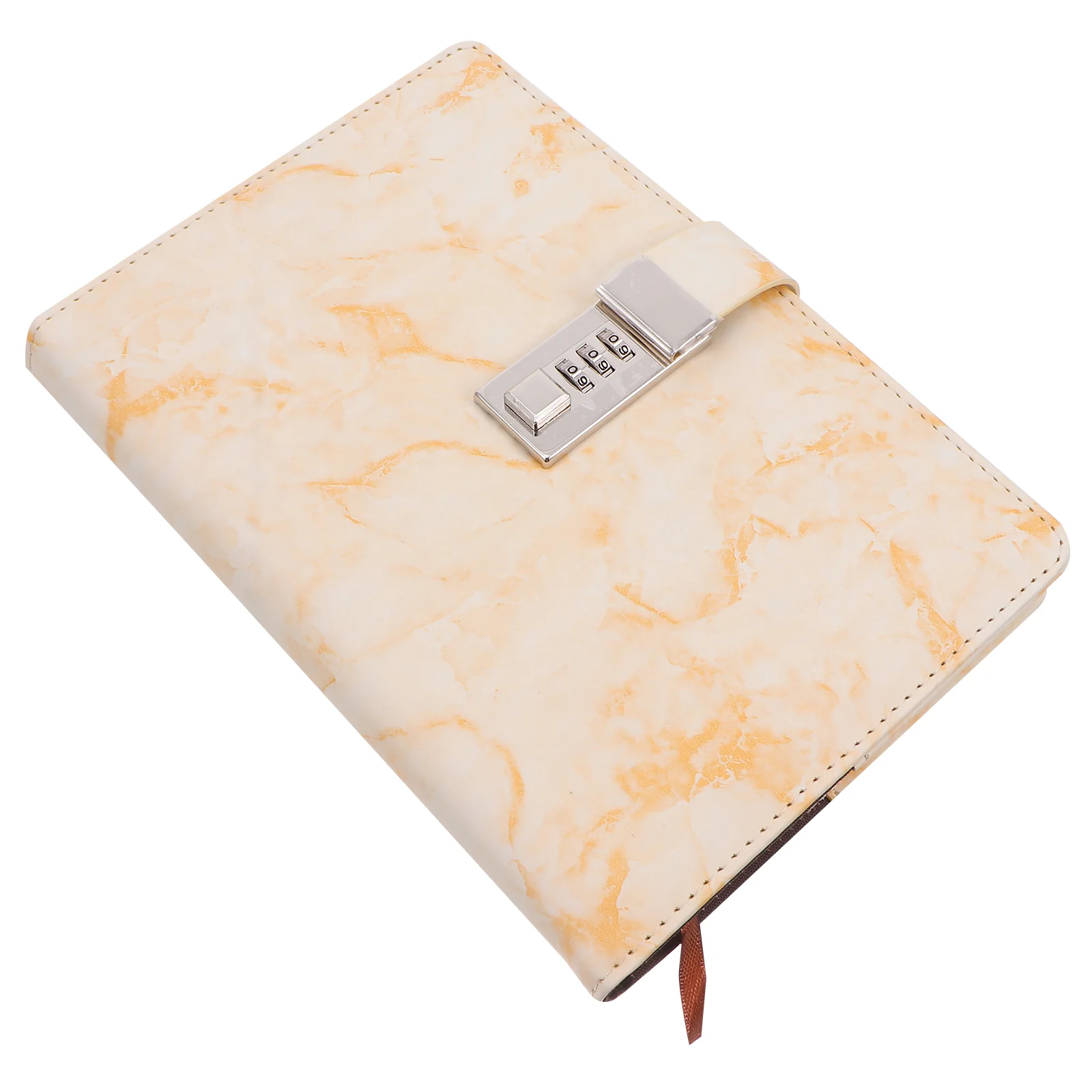 Notebooks Student Diary Marbling Portable Notepad Students Notepads Password Writing Yellow Office