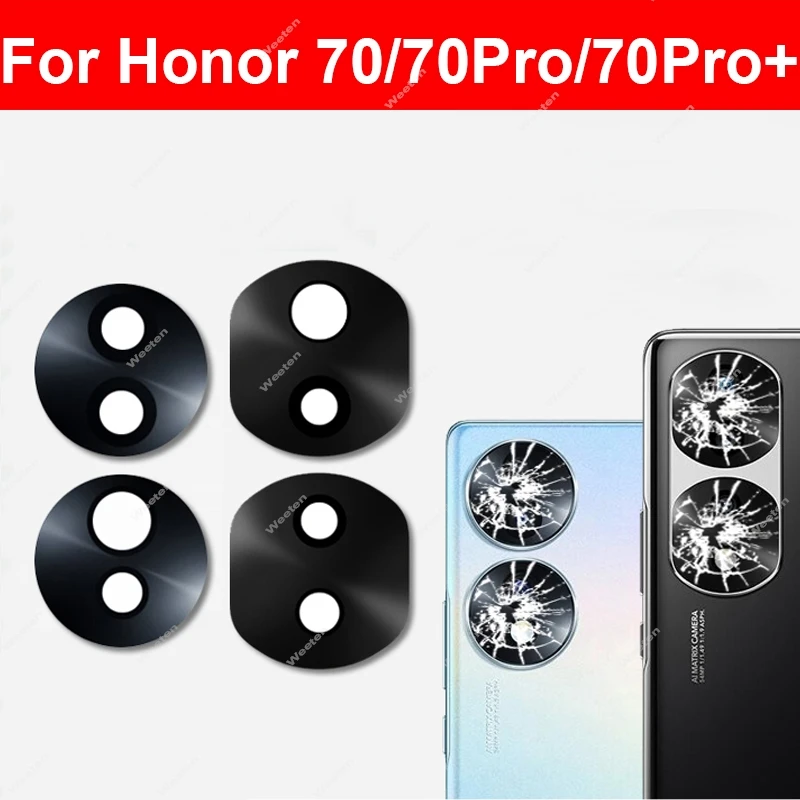 Rear Camera Lens Glass For Honor 70 70 Pro Plus Small Big Back Camera Glass Lens with Adhesive Sticker Replacament Parts