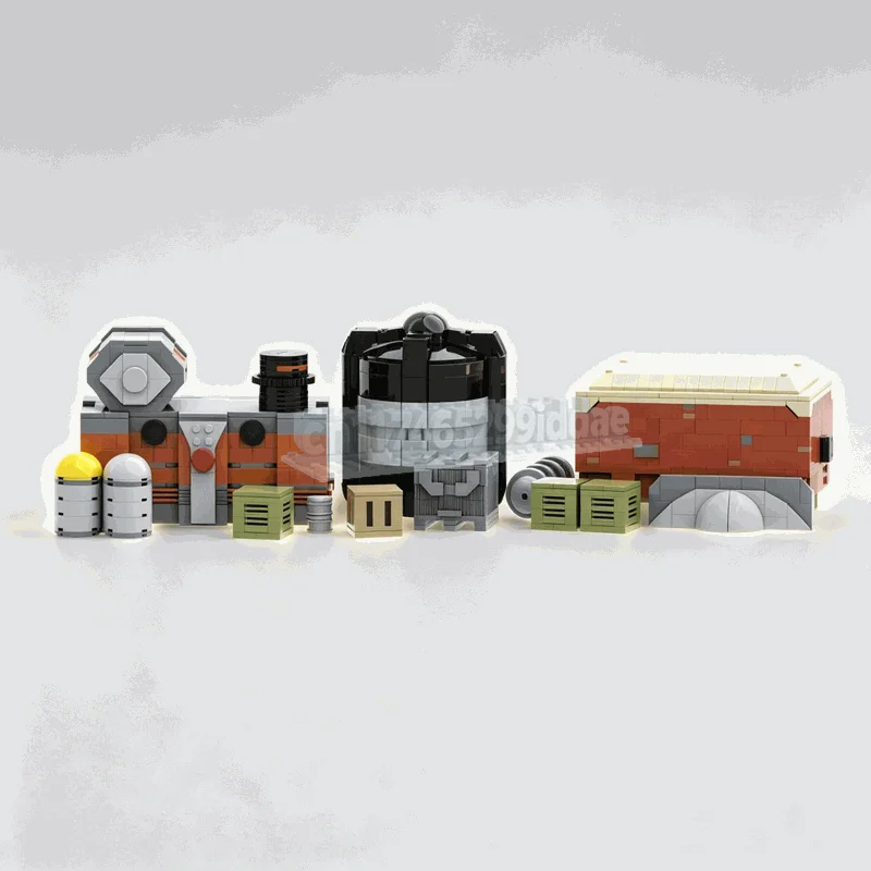 1574PCS Space War Sci-Fi Crates Containers Structures Model Custom Puzzle DIY Creative Assembly Educational Toy Building Blocks