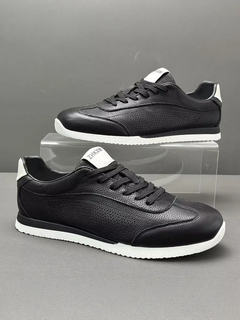Lightweight Soft Bottom Anti-Slip Sporty Casual Shoes for Men Trendy All-Match Low-Top Dequn Shoes Comfortable Breathable