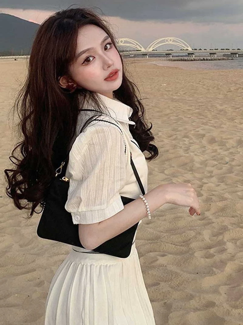 2025 Ragazze coreane giapponesi JK Abito uniforme Nuovo stile college Gonna a pieghe Set Studenti dolci e fantastici Vestito da ragazza calda Estate