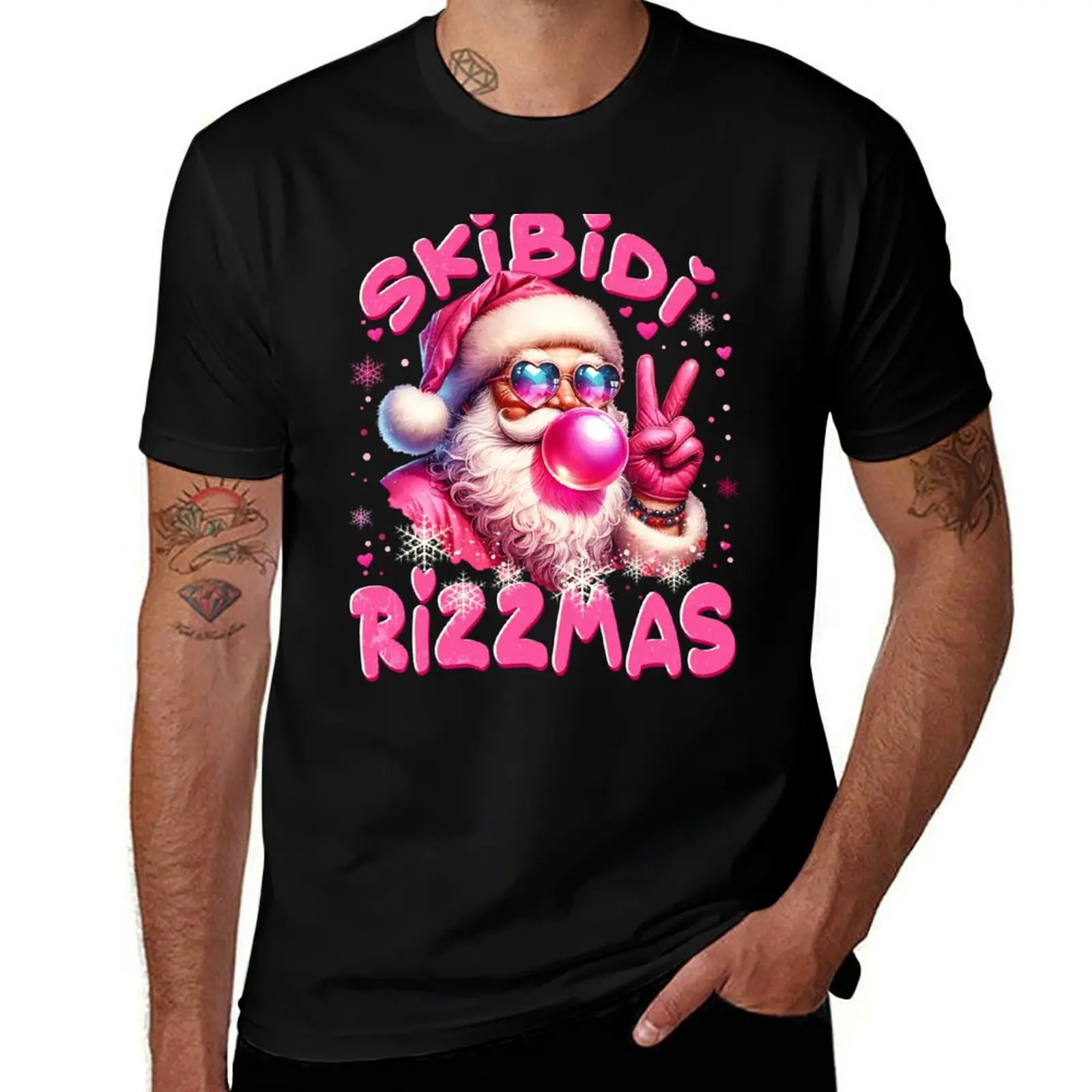 Skibidi Rizzmas Pink T-Shirt Cool Dry Performance T-Shirt