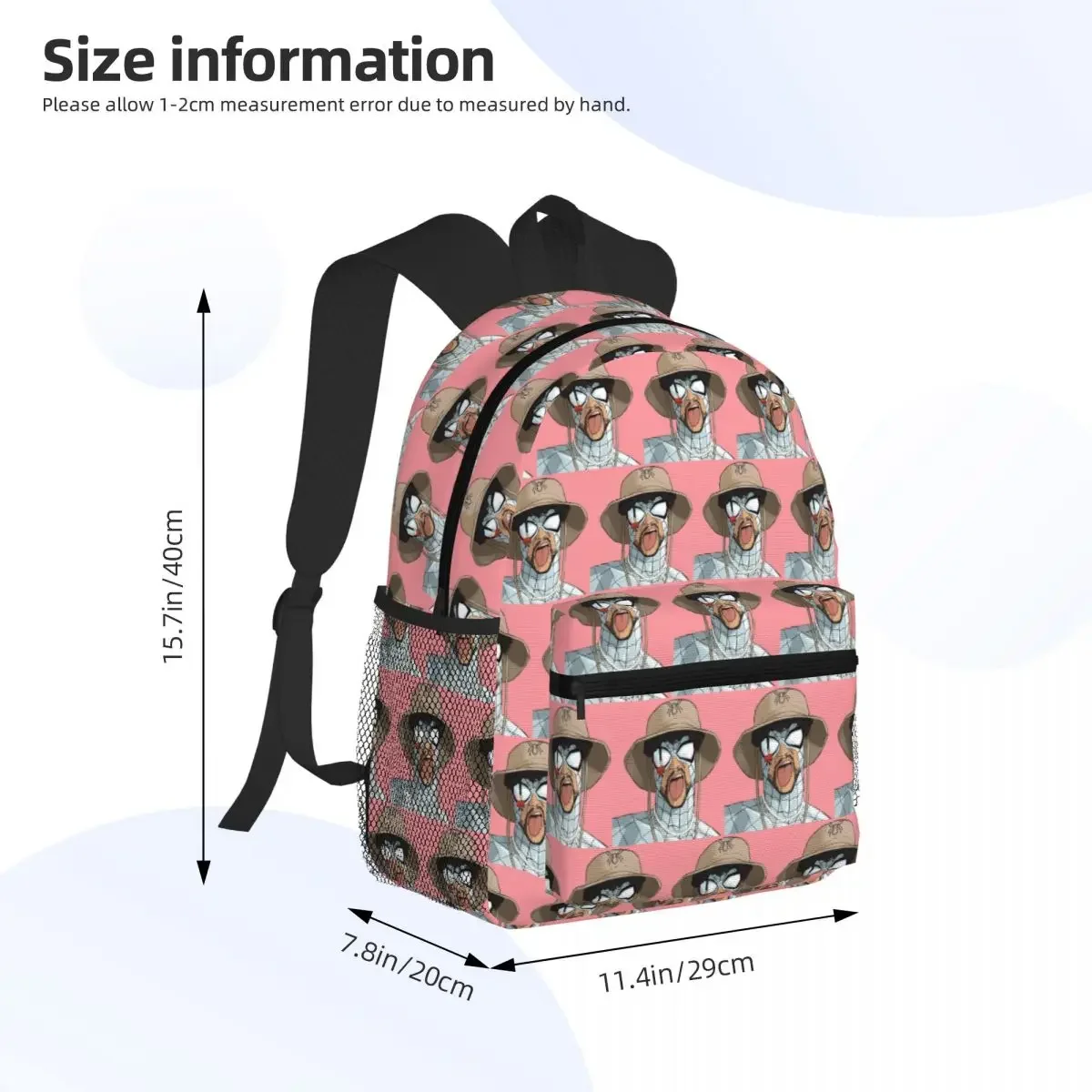 Rapper Bad Bunny  Student Backpack School Bag Hiking Travel Daypack for Men Women Fashion Bookbag Shoulder Bags