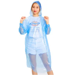 Card Raincoat Disposable Portable Raincoat Whole Body Rain Cover Thickened Adult Size Poncho Amusement Park Tour