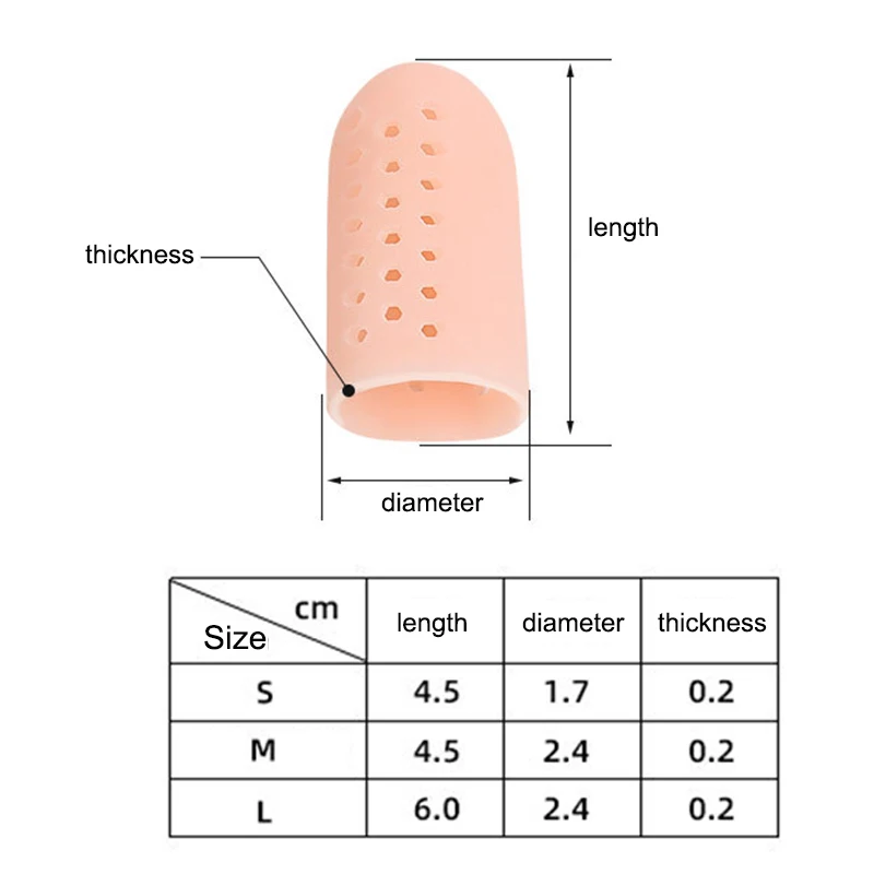 Breathable Toe Caps and Protectors Silicone Toe Sleeve Cushions Protects Provide Relief for Corns Blisters Ingrown Toenails