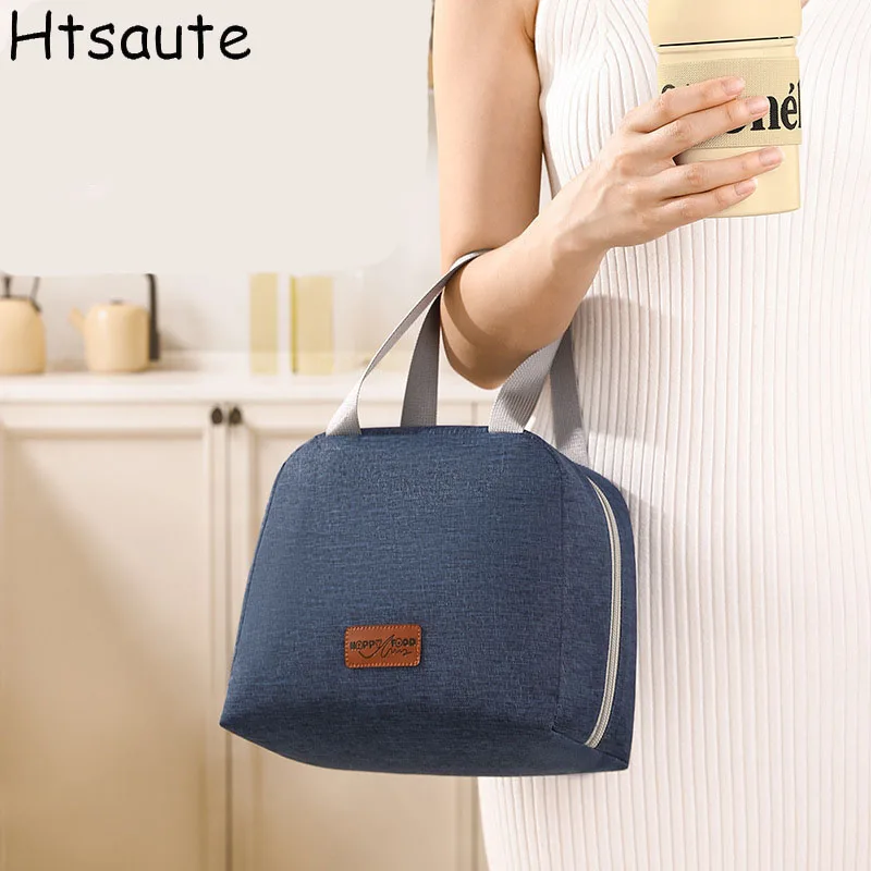 

Reusable Thermal Insulated Bento Bags Embroidery Portable Corduroy Lunch Bag for Kid Ideal for Go To School/Travel Work Trips