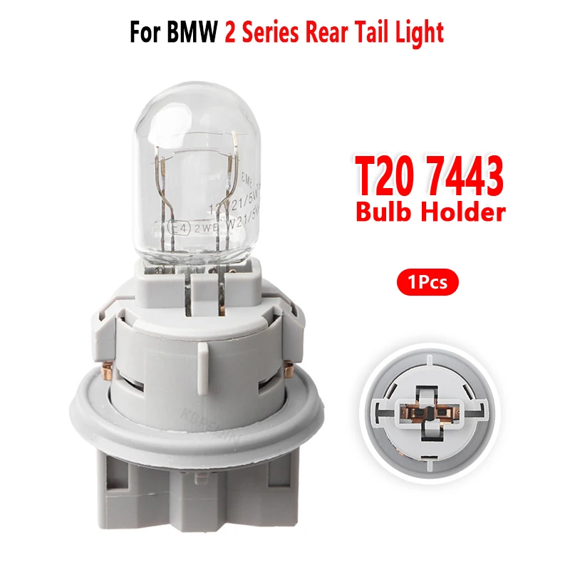 For BMW 2 Series F22 F44 F87 M2 Rear Tail Light T20 W21/5W Bulb Holder Socket Base 63217489381 1Pc