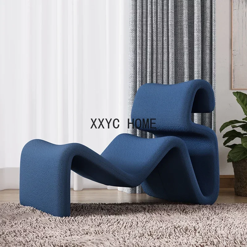 Back Support Living Room Chair Nordic Portable Recliner Lounge Living Room Chair Single Ergonomic Room Decor