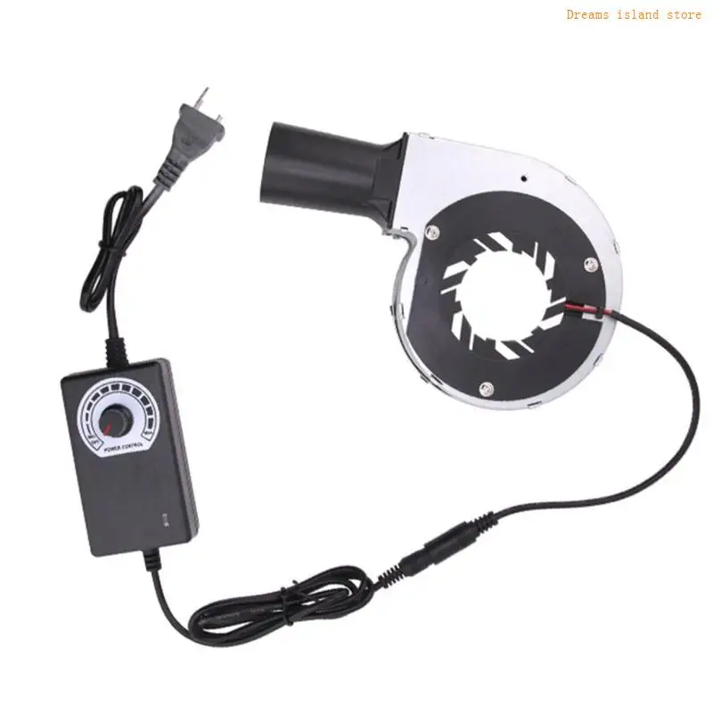 พัดลมพัดลม 12V พกพาสำหรับการตั้งแคมป์บาร์บีคิวและการไหลเวียนของอากาศฟืน HX6C