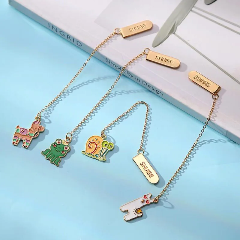 

1pc Kawaii Animals Metal Bookmark Student Start Season Cute Accessories Book Mark Page Folder Office School Supplies Stationery