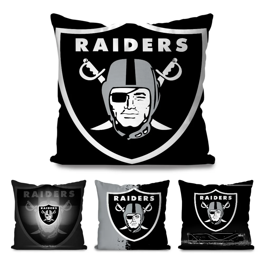 0-Oaklands R-Raiders Logo Pillow Case Square Pillow Bedroom Sofa Leisure Comfort Cushion Car Living Room Home Decoration 40X40
