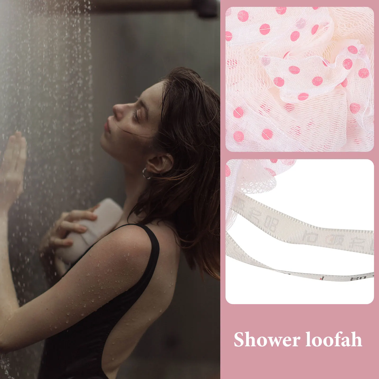 

2pcs Bathing Ball Lanyard Design Bath Scrubber Quick Drying Shower Skin Cleaning Tool Body Exfoliating Scrubber Durable Travel