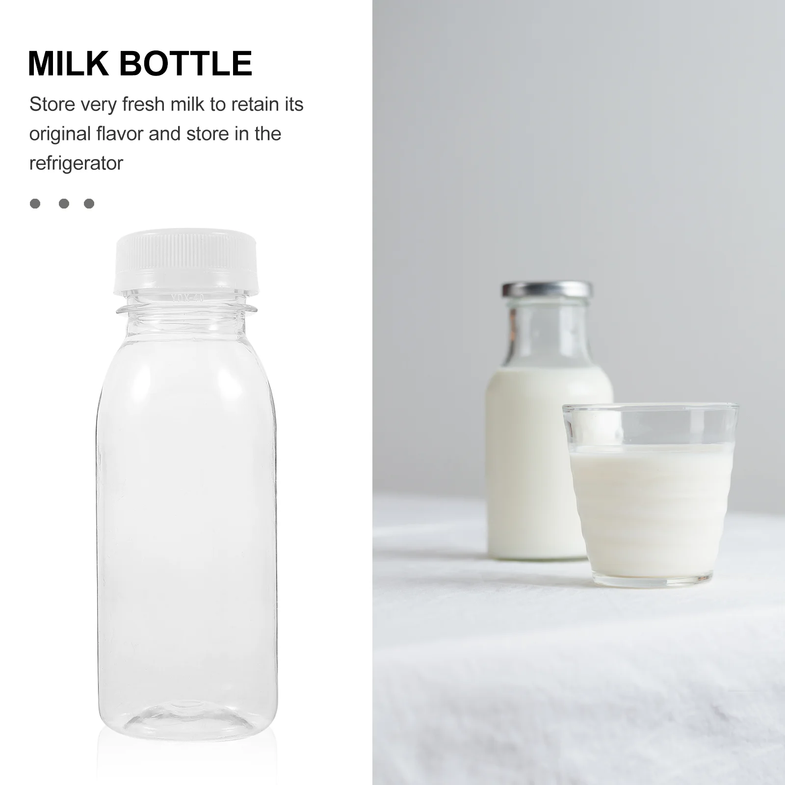 10 Pcs Milk Bottle Environmentally Friendly Bottles Plastic Juice Transparent One-piece Molding Container Sub Pet