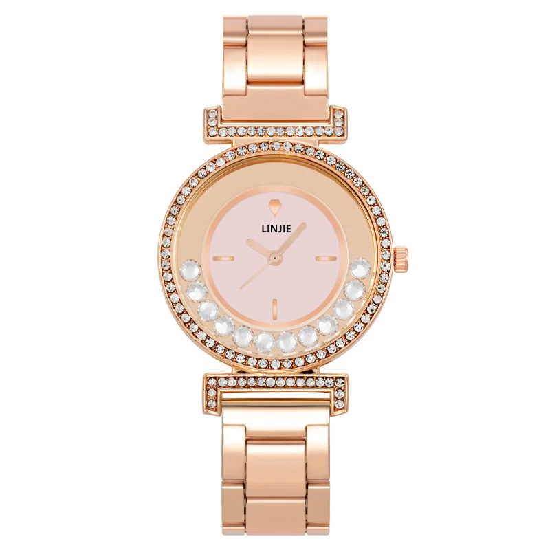 Fashion diamond inlaid women's watch, women's watch, women's watch, steel strap quartz watch